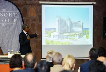 An artist impression of Hilton Praia being presented by the Resort Group at a ceremony held recently in Cape Verde’s capital, Praia.