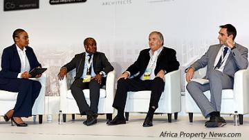 Seen at the panel discussion titled "Property Investment in Europe / Eastern Europe compared with Africa": Gugulethu Cele, Kundayi Munzara, Jeff Zidel and Benjamin Perez Ellischewitz.